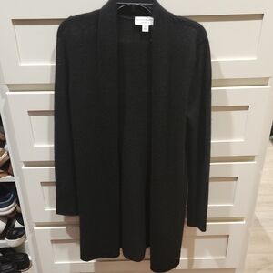 White + Warren Classic Black Cardigan